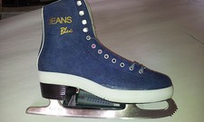 Jeans blau  Eiskunstlauf Freizeit Gr. 41 Damen Schlittschuh Iceskate