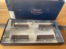 Liliput L240081 Güterwagenset 4-tlg. Kohlenwagen in OVP (gealtert)