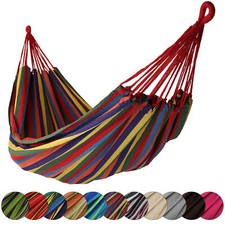 Hängematte 220x170cm groß Hängeliege Baumwolle 2 Personen XXL Doppelhängematte