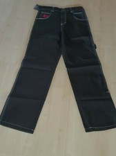 Rare VINTAGE 1992 FUBU Shiny dunkel schwarz W31 GLANZ BAGGY neu 