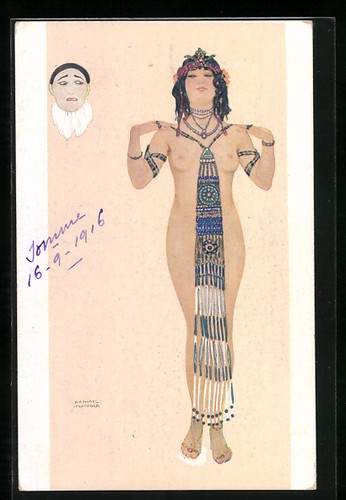 Künstler raphael kirchner - künstler-ak,