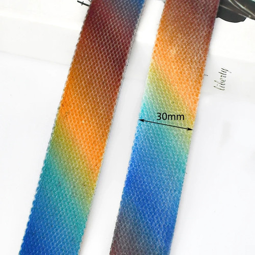 Bunt bedrucktes baumwollband - bunt,