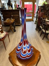 VINTAGE BODENVASE GROSSE VASE AUS GLAS LOLLIPOP SPACE AGE SCHOTT ZWIESEL 73x29cm