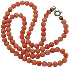 ? Korallenkette Halskette Koralle Collier Antikschmuck 42,5 x 0,5 cm Ø / 13,66g