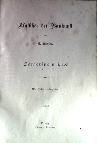 Klassiker der baukunst - klassiker,