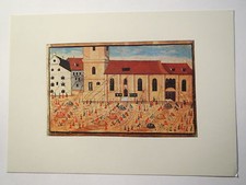 Jena - Spaziergänger vor der Stadtkirche - Stammbuch-Reprint / Studentika