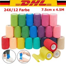 24x selbsthaftende Haftbandagen Fixierbinde kohäsiv Bandage Verband 7.5cm x 4.5m
