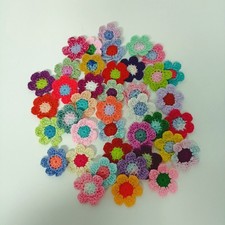 40 Häkelblumen Gänseblumen