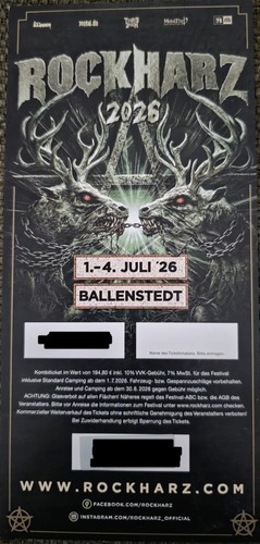 Rockharz ticket 4 - rockharz, juli