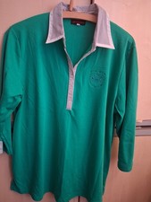 schöner weicher Pullover in grün mit Knopfleiste  Größe XL -NEU-