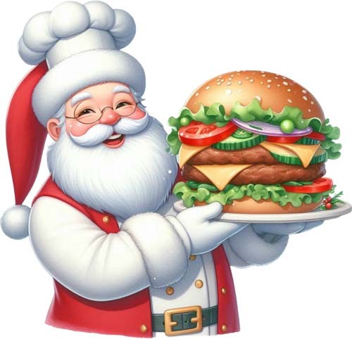 Weihnachten santa hamburger - weihnachten,