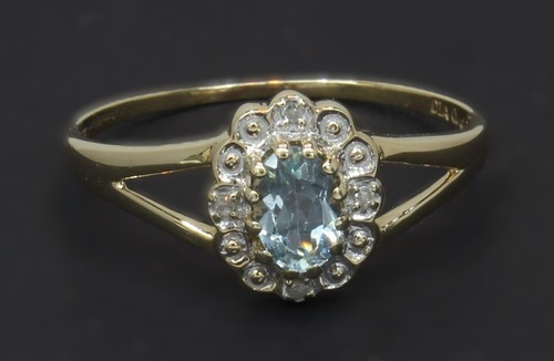 Ring karat gelbgold oval - ring,
