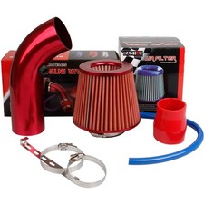 Lufteinlassfilter Auto Ansaugfilter Luftfilter Kaltluftschlauch Rot