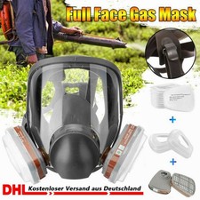 Atemschutz Vollmaske Gasmaske 6800 Staubmaske Lackiermaske Mit Wechselfiltern