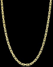 Set Königskette + Armband 3mm – 925 Silber mit 18K Vergoldung 3mm x 60cm