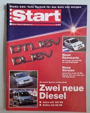 Opel Start Magazin 4/99 Astra G , DTM 2000 V8-Coupe, G 90, Omega Lotus Treffen 