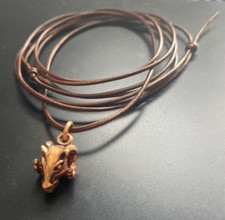 Kette Mjölnir Schmuck Wikinger Widder Kopf Bronze Rune Frau Leder Schädel Thor