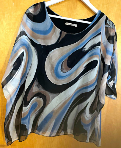 Damen chiffon bluse kurzarm - bluse,