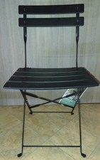 Metall Bistro Stuhl schwarz