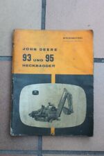 Original Bedienungsanleitung Katalog John Deere Heckbagger 93 u. 95 60er