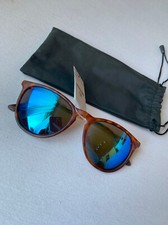 Sonnenbrille, Damen, Leo-Muster, goldene Details, neu + Hülle + Etikett