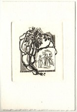 WOJCIECH JAKUBOWSKI: Exlibris für J. de Belder, Weinrebe