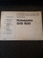 Delmag SVB 1600 Rüttelplatte Betriebsanweisung 