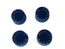 4 Potiknöpfe, schwarz, speed knobs, Gibson style