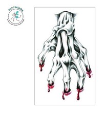 Faketattoo Totenhand Tod Blut