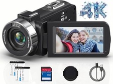 Videokamera 4K Camcorder HD 80MP 30FPS mit IR Nachtsicht 18X Digitalzoom Webcam