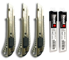 SET 3 Stück Alu-Cuttermesser