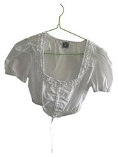 Hammerschmid Trachtenbluse Damen Gr. 38 Weiß Traditionell Dirndlbluse