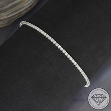 Wert 7390 € Brillant Armband (2,00 carat) 585 14 Karat Weiß Gold