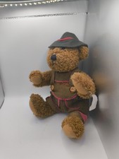Sunkid Bayrischer Teddybär Mit Hut Und Lederhosen Ca 27 Cm Hoch Vintage 