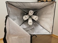 Softbox Set4x 135W/5500K Fotolampen, faltbare Boxund Mini-Lampenstativ (70 cm)
