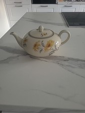 1x TEEKANNE FÜRSTENBERG PORZELLAN GELBE BLUMEN 1,2 LITER