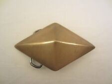 MESSING RAUTE PYRAMIDE GÜRTELSCHNALLE FUNKY BRASS BELT BUCKLE 70'er VINTAGE ALT!