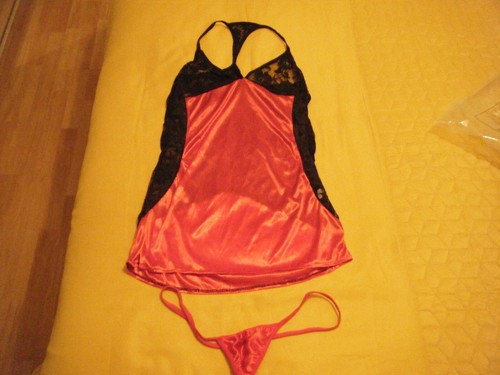 Sexy dessous set weicher satin - dessous,