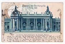 AK Exposition Universelle Paris 1900, La porte monumentale du Grand Palais, 1900