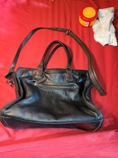 Top! FREDsBRUDER Schultertasche Handtasche Shopper Leder Schwarz/braun 