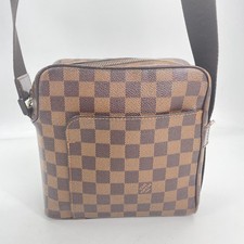 Echte LOUIS VUITTON Damier Ebene Olaf PM N41442 Unisex Schultertasche KB140