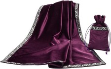 Samt Tischdecke lila 65x65cm