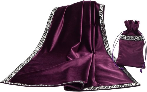 Samt tischdecke lila 65x65cm - tischdecke,