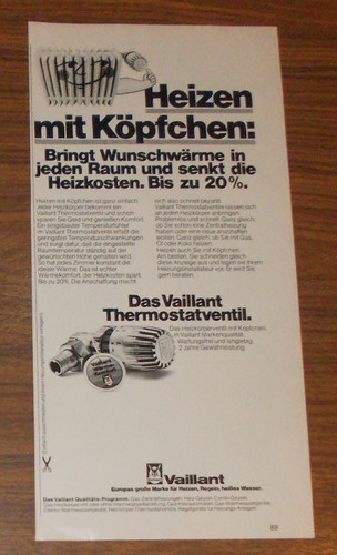 Seltene werbung vaillant - seltene,