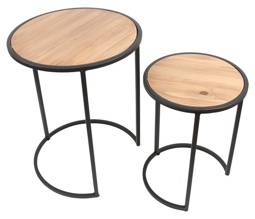 2er set beistelltisch circle - beistelltisch,