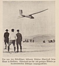 Segelflug in Rossitten anno 1925 Tischler Espenlaub beim Start - Hist. Abb.
