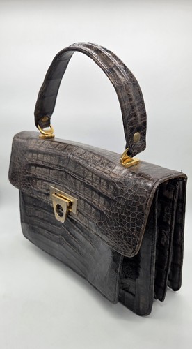 Vintage leder handtasche - vintage,