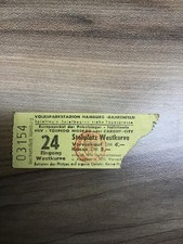 Ticket Eintrittskarte HSV Hamburger SV - Cardiff City Europapokal HF 1968