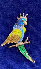 Brosche Papagei aus Italien