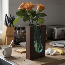 Vase Glas rechteckig modern
